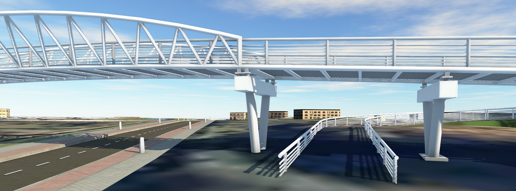This image: proposed design for the bridge